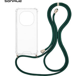 Sonique Armor Clear Back Cover με Κορδόνι Dark Green (Xiaomi Redmi Note 15 Pro 5G)