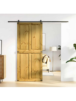 vidaXL Πόρτα Εσωτερική Συρόμενη Ξύλινη 90x210cm 42021181