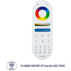 GloboStar(R) 73007 Ασύρματο Χειριστήριο Dimmer 2.4Ghz για Controller 73008 RGBW+WW+CCT IOS/Android 5in1 2.4Ghz DC 12-24V Max 180W