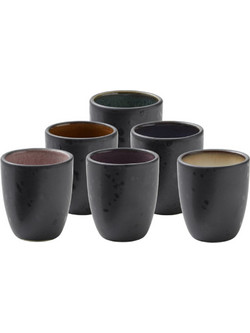 Bitz Gastro Black Σετ Φλιτζάνια Espresso Stoneware Μαύρα 90ml 6τμχ 821244