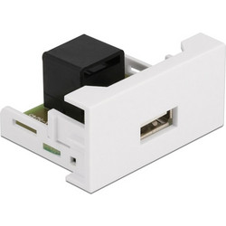 DELOCK module USB σε RJ45 Easy 45 81344, 22.5x45mm, λευκό