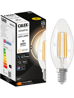 Smart λάμπα Calex E14, κερί B35, διαφανές WiFi (Tuya)