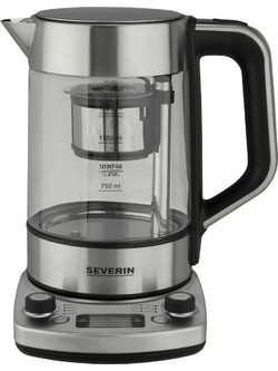 Severin WK 3422 Γυάλινος Βραστήρας 1.7lt 3000W με Ρύθμιση Θερμοκρασίας