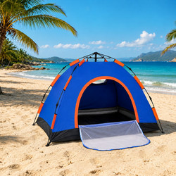 Σκηνή Camping Αυτόματου Ανοίγματος 4 Ατόμων 200x200x150cm Αδιάβροχη Galifas 580792 - Galifas
