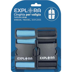 Ιμάντες βαλίτσας Lebez Explora 190x5cm μαύρο/μπλε