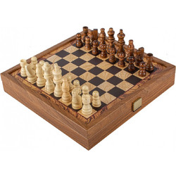 Manopoulos Traditional Style Σκάκι - Τάβλι Ξύλινο 27x27cm STP28P