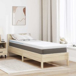Στρώμα επικάλυψης 80 x 200 cm Πάχος Ζακάρ ύφασμα Λευκό