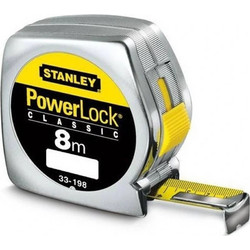 Stanley Powerlock Μετροταινία με Αυτόματη Επαναφορά 25mm x 8m 0-33-198