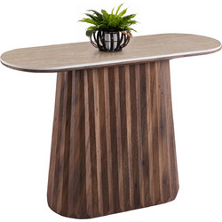 ΚΟΝΣΟΛΑ WALDEN HM18439 ΚΕΡΑΜΙΚΟ TOP ΤΡΑΒΕΡΤΙΝΑ-MDF ΒΑΣΗ ΚΑΡΥΔΙ 120x40x76Υεκ