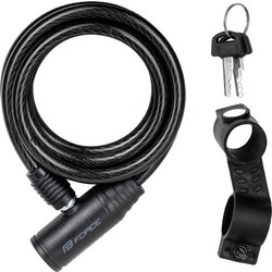 FORCE PRIM ΚΛΕΙΔΑΡΙΑ ΠΟΔΗΛΑΤΟΥ ΣΠΙΡΑΛ 120CM X 8MM BLACK 4916004