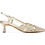 Xti Γόβες Slingback Δερμάτινες με Λεπτό Χαμηλό Τακούνι Χρυσές 145301