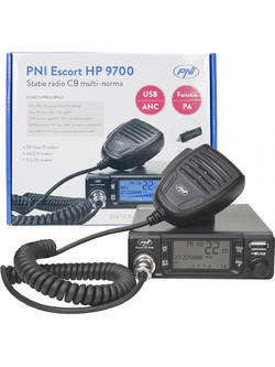PNI Escort HP 9700 USB CB Αυτοκινήτου Multi-Standard 4W AM/FM, 12V/24V, ANC, ASQ, Θύρα USB