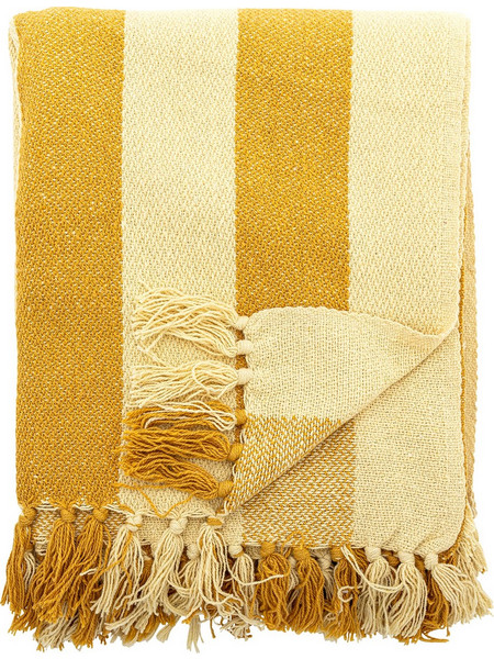 Bloomingville - Frello Throw - Yellow - Recycled Cotton