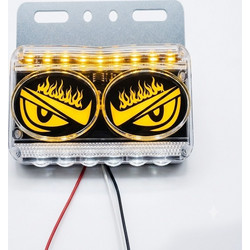 ΠΛΕΥΡΙΚΑ ΦΩΤΑ DEVIL EYE ΚΙΤΡΙΝΑ ΜΑΤΙΑ 4TMX 24V W19514Υ