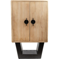 ΜΠΟΥΦΕΣ MDF - ΜΕΤΑΛΛΙΚΟΣ ΦΥΣΙΚΟ - ΜΑΥΡΟΣ 70x35x114cm