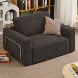 Sofa Del Atelier Πολυθρόνα - Κρεβάτι Wello Single Boucle 118FVL1101 80x90x50cm Anthracite