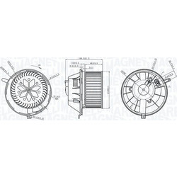 Magneti Marelli 069412229010 - ΒΕΝΤΙΛΑΤΕΡ ΕΣΩΤ.ΧΩΡΟΥ A3 8P1 - 08.2012. GOLF VI 5K1