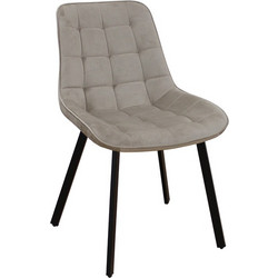 Mira Cappuccino Velvet Καρέκλα Τραπεζαρίας 53x59x86cm 11.1644