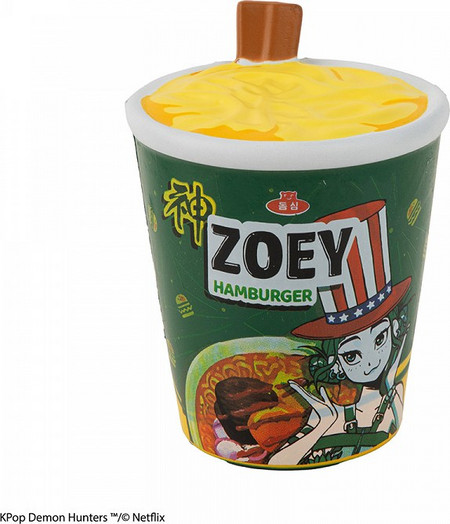 Squishy K-POP DEMON HUNTERS Noodle Cup Zoey Hamburger