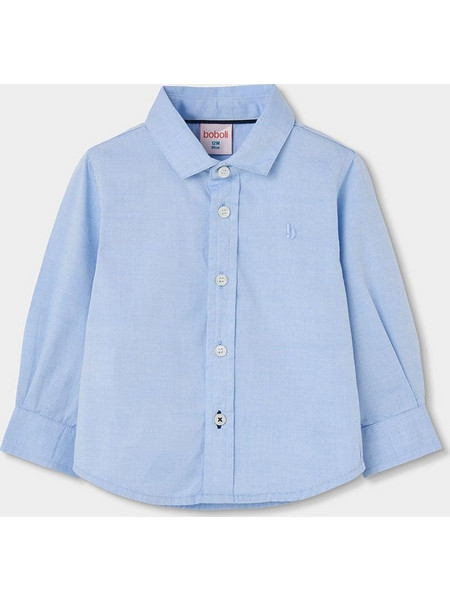 Boboli Πουκάμισο Oxford Long Sleeves Shirt 864008-2583 Γαλάζιο Αγόρι