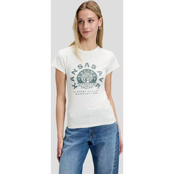 Lee(R) γυναικείο T-shirt Slim Fit Record - 112385672 Εκρού