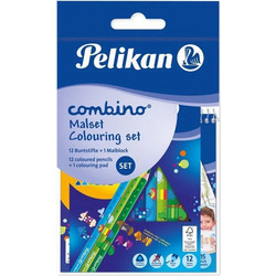 Pelikan Παιδικό Σετ Γραφικής Ύλης με Μολύβι, Σημειωματάριο και Ξυλομπογιές 12τμχ