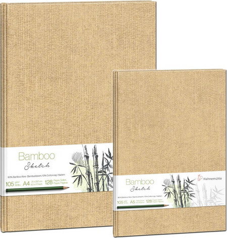 Hahnemuhle Σκληρόδετο Μπλοκ Σχεδίου Bamboo 128 σελ. A5 (14,8X21 cm) 105gr