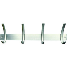 Import Hellas S1003/4 Κρεμάστρα Τοίχου 4 θέσεων S1 35x10x4.3 εκ. Νίκελ Ματ