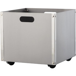 Ξυλιέρα Τροχήλατη 37x37X37εκ. Zogometal K31/P Νίκελ Ματ/ Χρώμιο