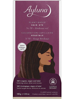Ayluna Plant-Based Hair Dye 90 Bordeaux Red Φυτική Μόνιμη Βαφή Μαλλιών Χωρίς Αμμωνία 100gr