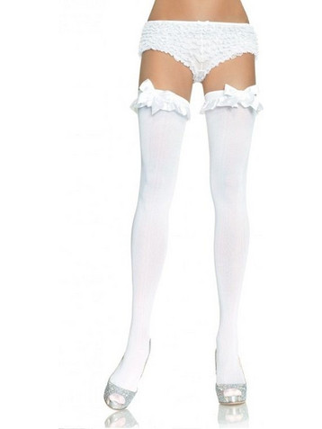 LEG AVENUE SHEER AND OPAQUE THIGH HIGHS