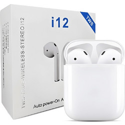 Ασύρματα ακουστικά i12 Bluetooth 5.0 με κουτί φόρτισης και χειριστήριο αφής