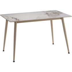 Τραπέζι Primo 02-0736 120x70x74cm Cream-White Marble