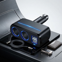 Φορτιστής Αναπτήρα Αυτοκινήτου 12V/24V 120W με 2 x USB και 2 x Υποδοχές Αναπτήρα Andowl Q-T178 Μαύρος