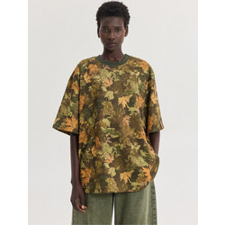 Hemithea Cheetah Oversized T-Shirt Camo Illusion Khaki