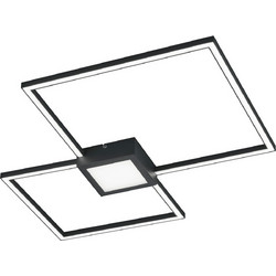 Trio Lighting Hydra Μοντέρνα Μεταλλική Πλαφονιέρα Οροφής με Ενσωματωμένο LED σε Μαύρο χρώμα 65cmΚωδικός: 676210342