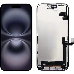 Οθόνη iPhone 16 Soft OLED & Touchscreen Removable IC Black i16