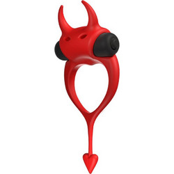 Adrien Lastic Devol Cockring Ελαστικό Δαχτυλίδι Πέους Σιλικόνης με Δόνηση Κόκκινο