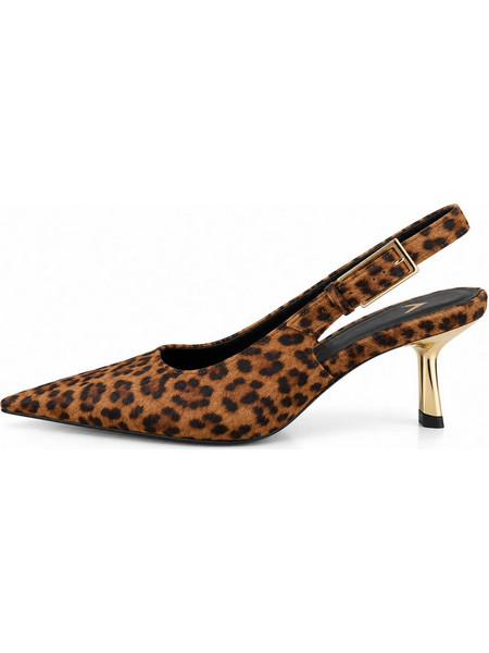 Carrano Γόβες Slingback με Λεπτό Ψηλό Τακούνι Καφέ 877001C-METL01