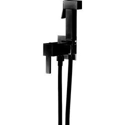 Tema 3373 N Black Matt - Κιτ Shut-Off με Τηλέφωνο Ντους & Σπιράλ (Τετράγωνο)