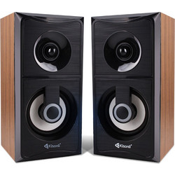 Kisonli AC-9001 Ηχεία Υπολογιστή 2.0 3W Black Brown