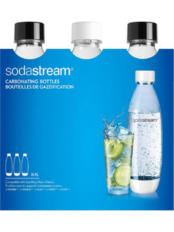 Μπουκάλια Σόδας SodaStream PET Bottle 3-Pack *Black/White*