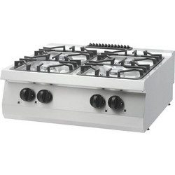 Heavy Duty Cooker - 4 Burners - Double Unit - 70cm Deep - 30kW - Gas