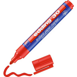 Edding 30 Brilliant Paper Marker Red (4-30002) (EDD4-30002)