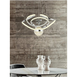 Stewe Home Drone Κρεμαστό Φωτιστικό LED Chrome 40x70cm