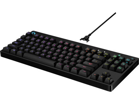 Logitech G Pro Μηχανικό Gaming Πληκτρολόγιο TenKeyLess με GX Blue Διακόπτες RGB Black