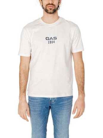 Gas Ανδρικό T-Shirt Κοντομάνικο Λευκό 49682483 White