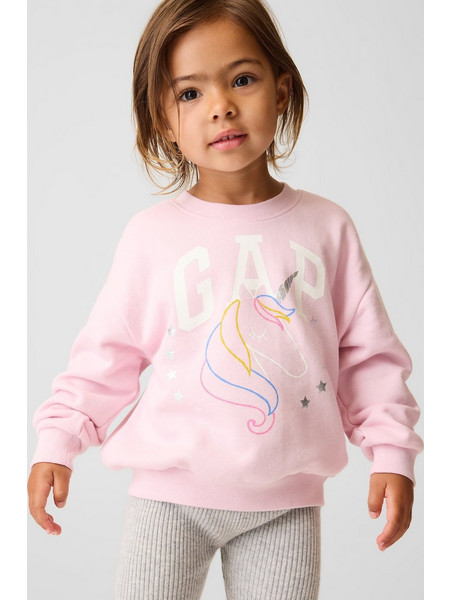 Νηπιακό babyGap Φούτερ από French Terry με Λογότυπο ROSE MIST