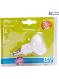 LED Bulb E14 2.9W R50 2700K 230lm CL ISY