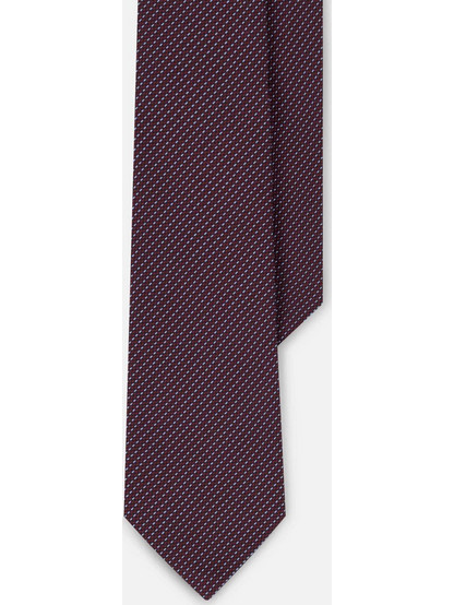 Boggi Milano ανδρική μεταξωτή γραβάτα με micro dots - BO26A099603 Μπορντό
